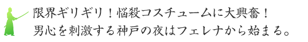 限界ギリギリ！悩殺コスチュームに大興奮！男心を刺激する神戸の夜はフェレナから始まる。